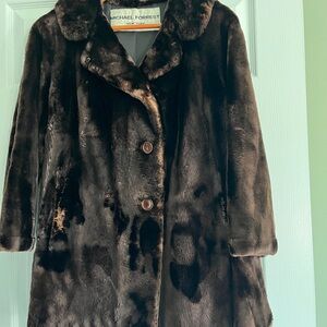 Seal Fur Coat, Vintage, Size XS, Michael Forrest New York. Lined Pockets
